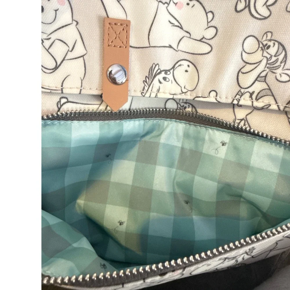 Petunia Pickle Bottom‎ Disney Winnie the Pooh Backpack Sketch Grey Cream 11in